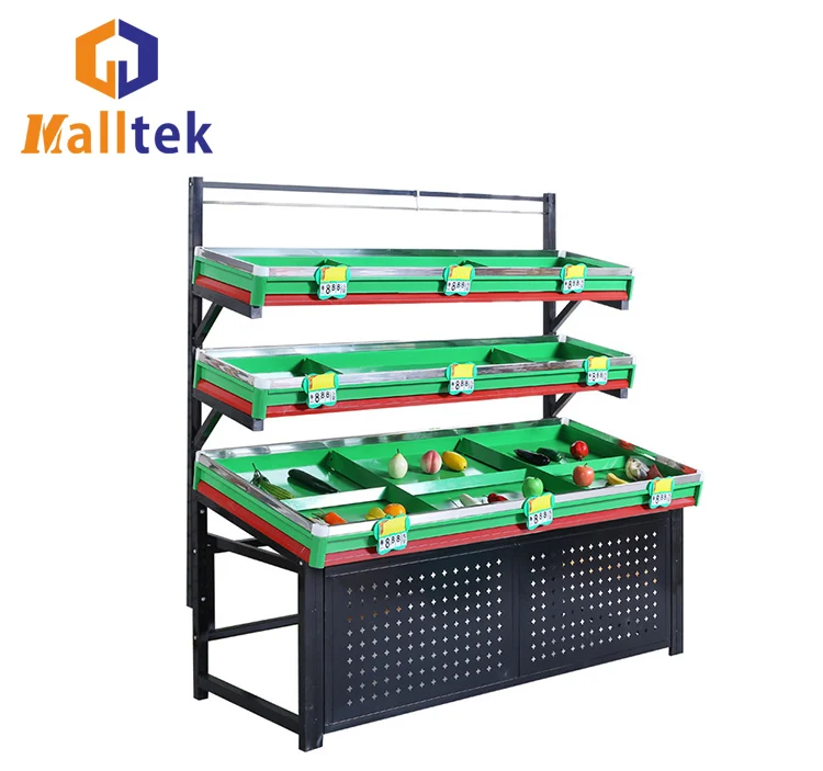 Fruit Vegetable Displays Supermarket Shelf Fresh Fruit Stands Store Display Racks Gondola For Fruit