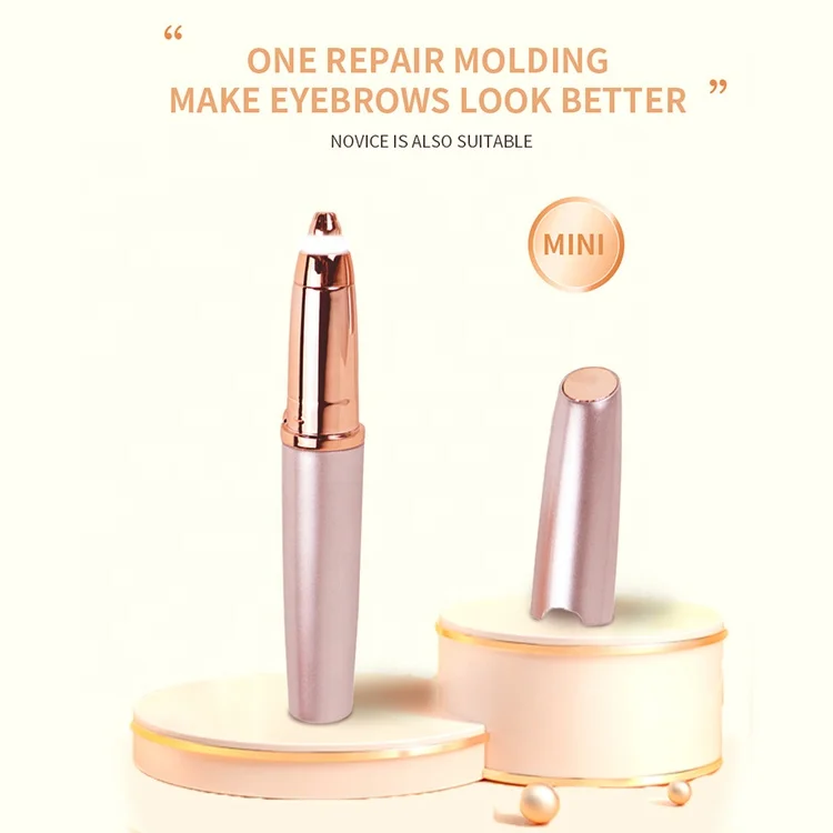 Mini size portable electric eyebrow trimmer facial hair remover for women electric Cordless eyebrow remover