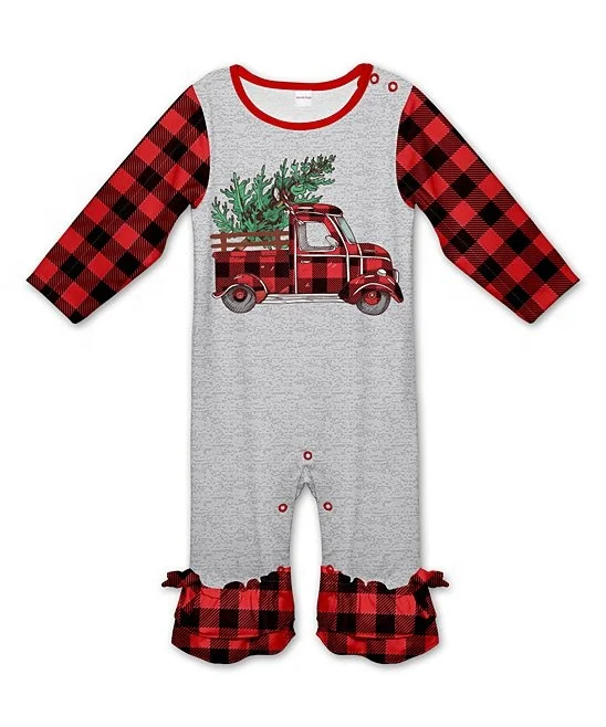  Прямая поставка комбинезон для новорожденных одежда с длинным рукавом из органического бамбука Рождественский детский хлопковый