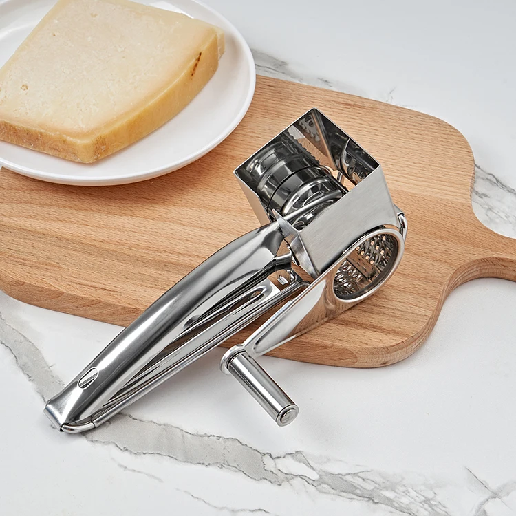 Manual Speed Round Food Slicer Rotary Cheese Grater Cheese Cutter Slicer Shredder