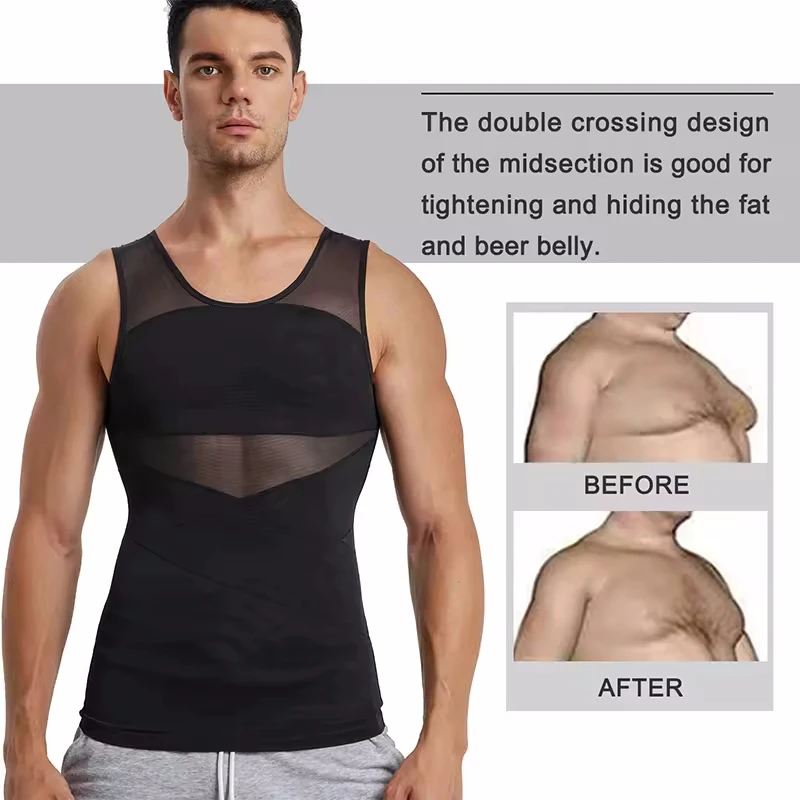 Slimming Body Shaper Slimming Underwear Corset Waist Cincher Bodysuit Tummy Shaper Vest For Men