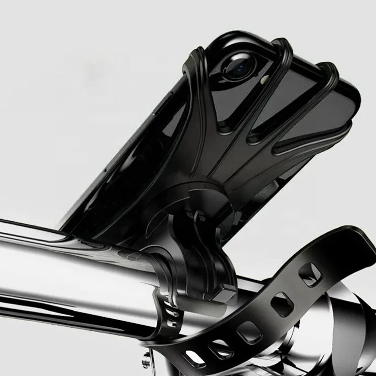 Multifunctional Silicone Bicycle Accessories Mobile Phone Bracket Fixed Rotatable Navigation Compatible Electric Bike Motorcycle