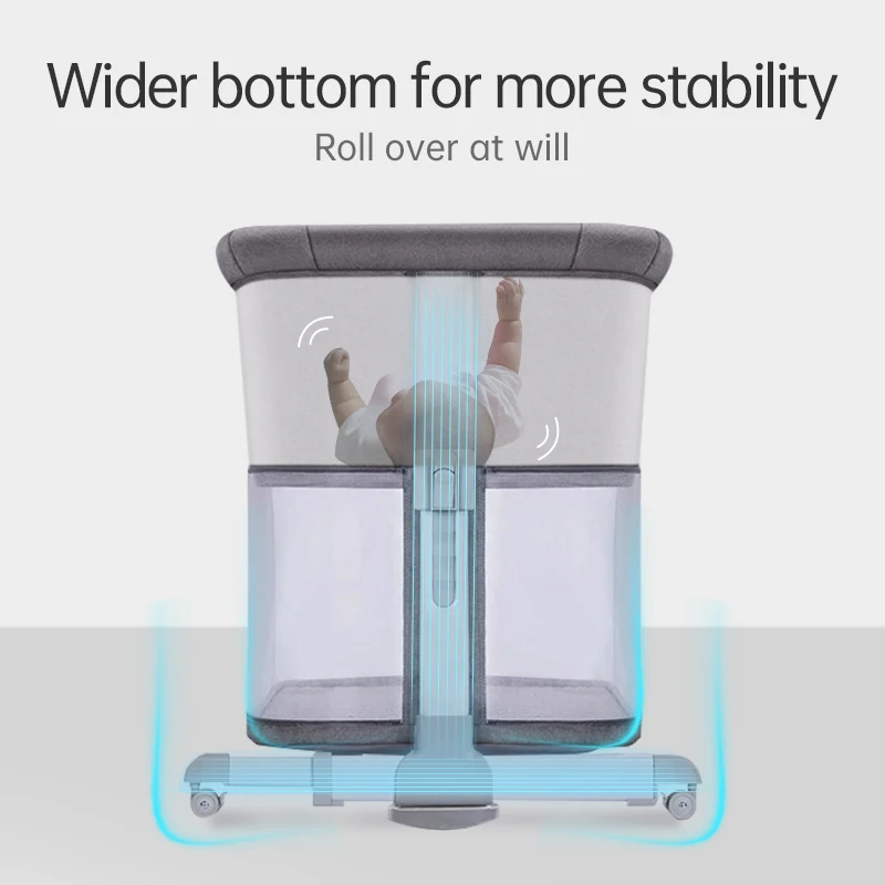 Customized attractive durable 3 in 1 swing baby rocking bed bedside bassinet