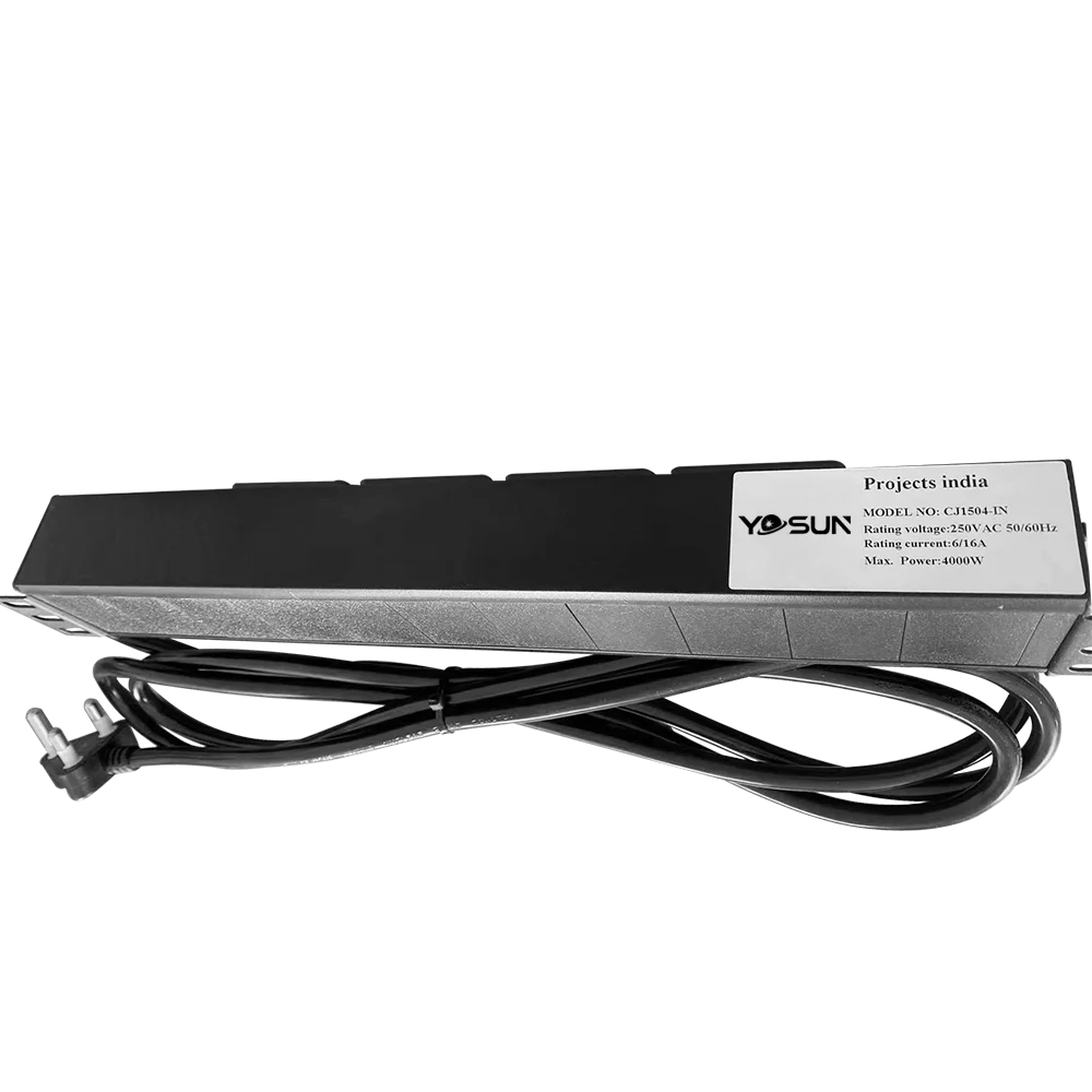 Корпус из алюминиевого сплава, индийские БРП розетка 6 / 16A 4 подъездных путей, outelts Индия БРП Розетка с USB и типа C