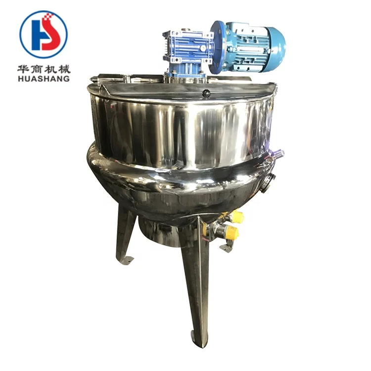 STEAM JACKETED KETTLE gas heating jacketed kettle jacket kettle with agitator  mixer