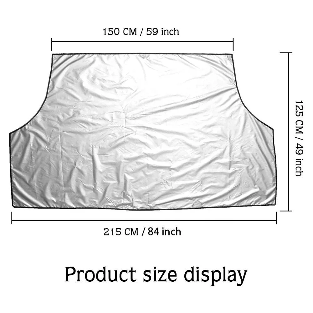 Custom Printing Silver Sun-Resistan Uv Proof Car Window Sun Shade Front Glass Sunshade