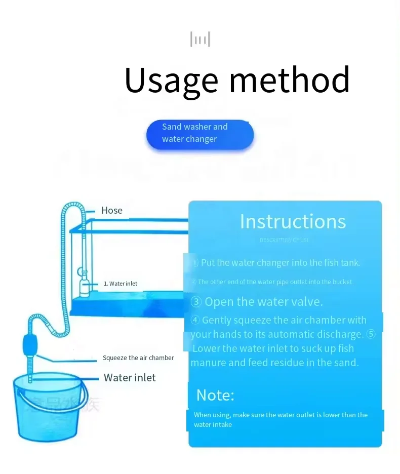 1.5M Aquarium Fish Tank Vacuum Gravel Water Filter Siphon Pump Cleaner Pump Safe Vacuum Cleaner Tools