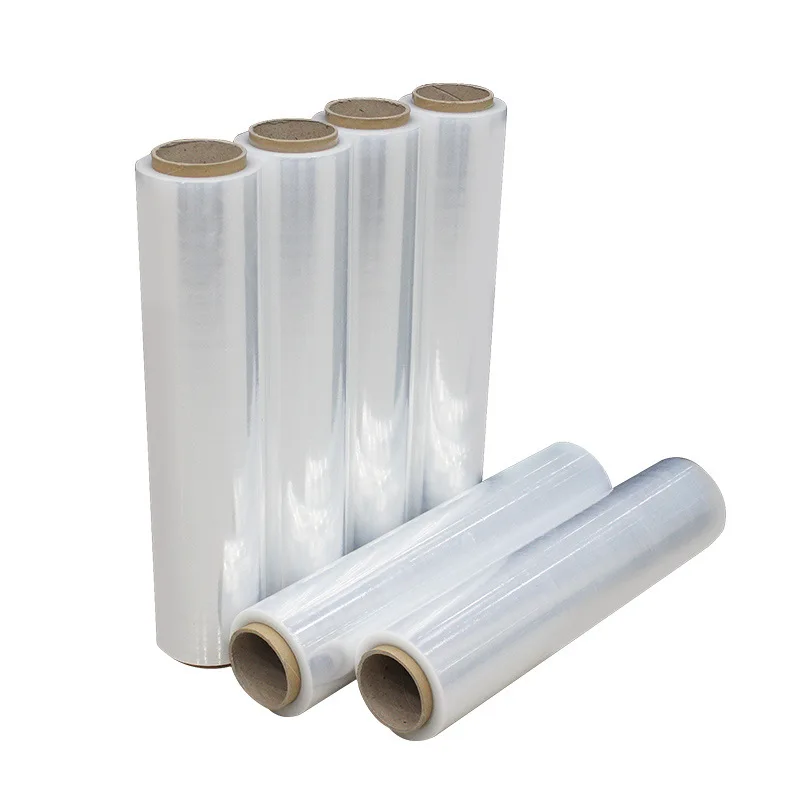 Spot PE winding film 50cm tray packaging transparent stretch film self-adhesive plastic film
