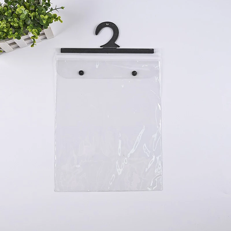 Custom Print Clear Plastic Hook Clothing Bags Biodegradable Zip Lock Packaging Bag For Clothing