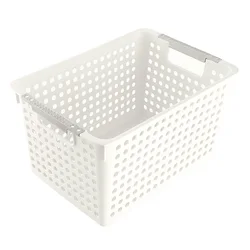 Hot selling new product home organizer basket plastic household storage box with handle