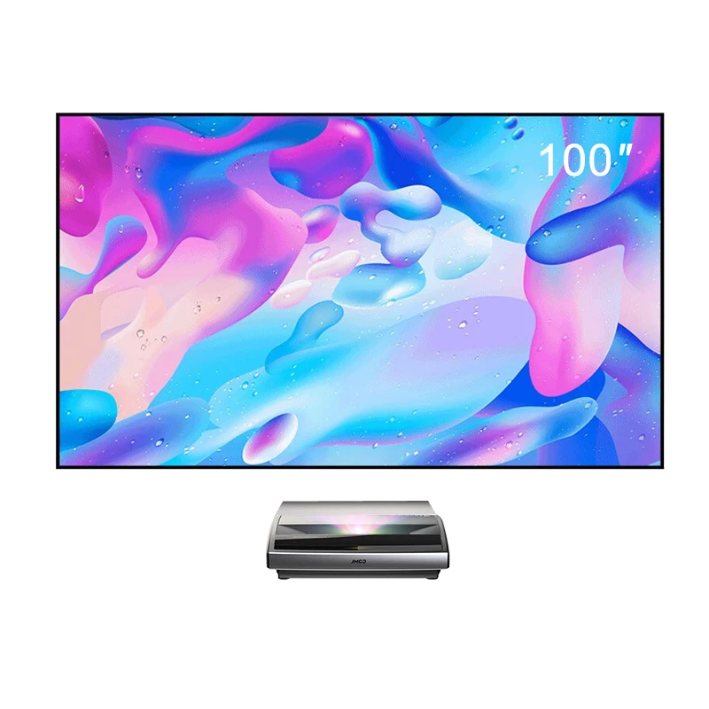 Newest Top Quality 100 inch 16:9 Fresnel Hard Projection Screen ALR CLR Screen for Ultra short throw Projector