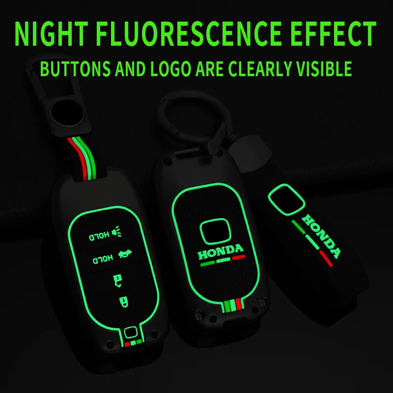 Zinc Alloy Car Remote Key Case Cover For Honda CRV CR-V Fit Civic Accord HR-V HRV City Odyssey XR-V Keyless Shell Accessories