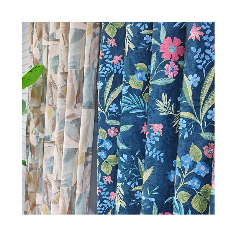 Fashion Windows Curtains Polyester Sheer Blinds Customize Blackout Curtain Living Room