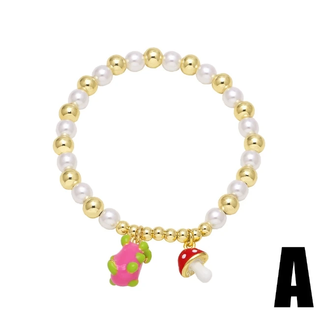 Enamel strawberry/turtle red hoop earrings gold plated CZ micro paved cherry/star/heart bracelet jewelry wholesale