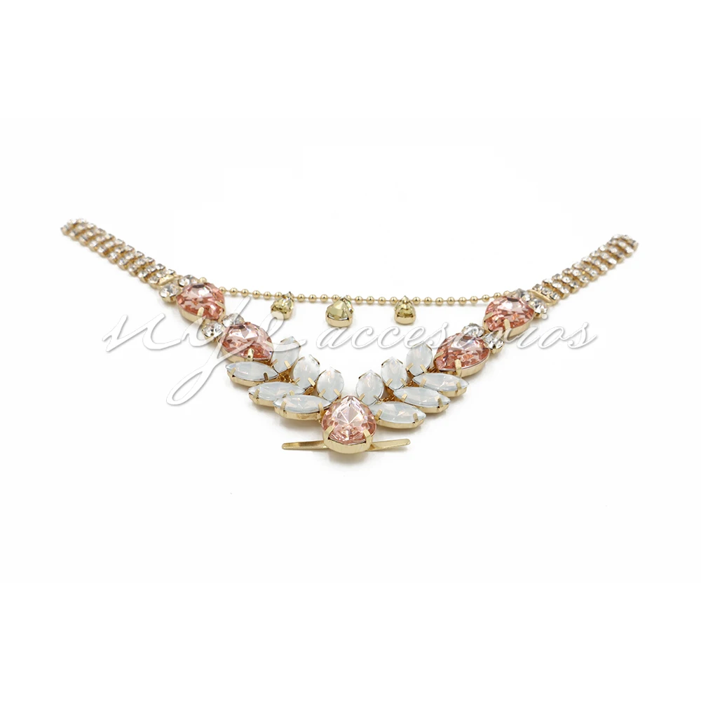 Brasil hot sale rhinestone shoe decoration for summer sandals herrajes para sandalias