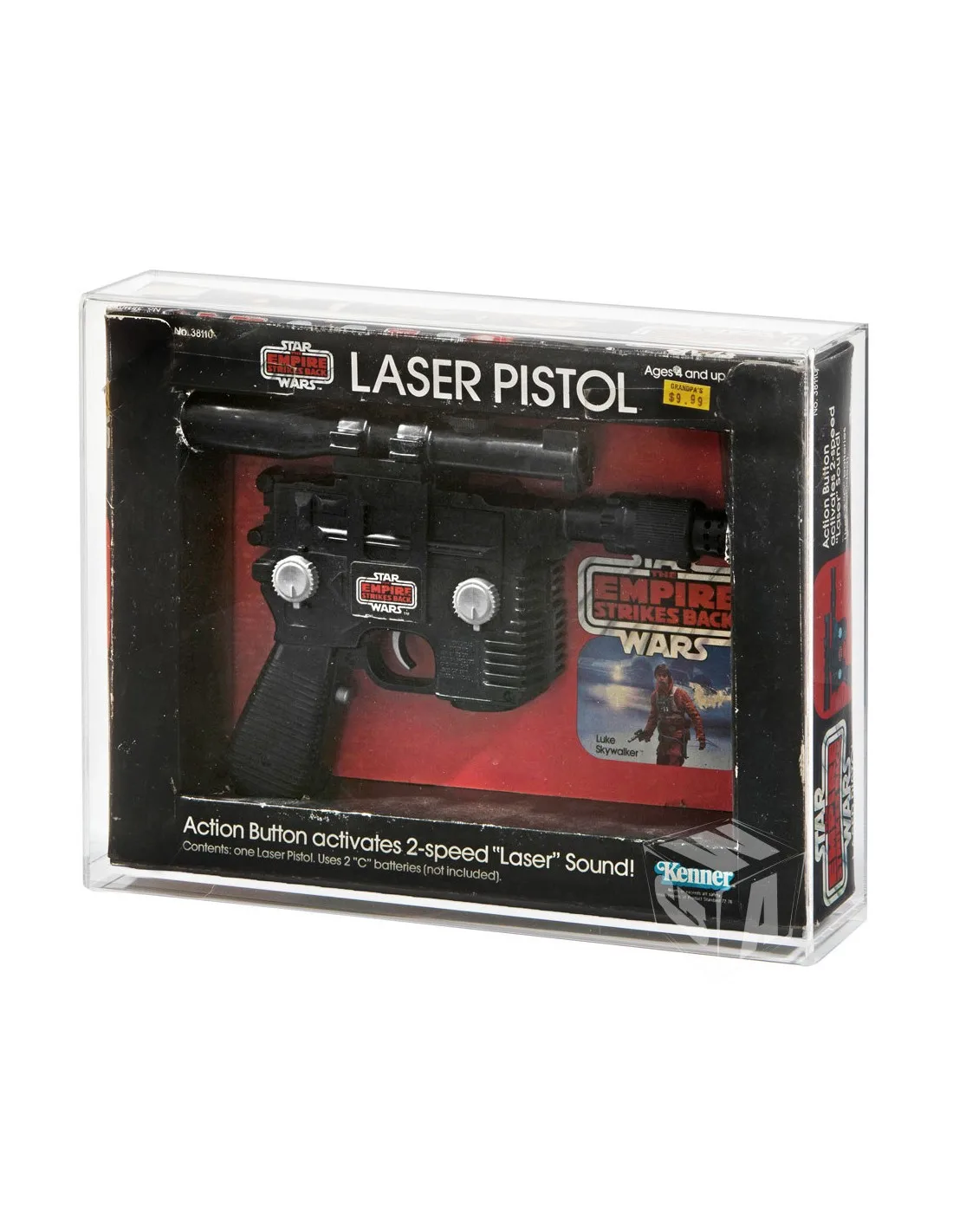 Custom Logo Acrylic Display Case Kenner/Palitoy SW/ESB Han Solo Luke Blaster UV-proof Protective Box With Sliding Lid