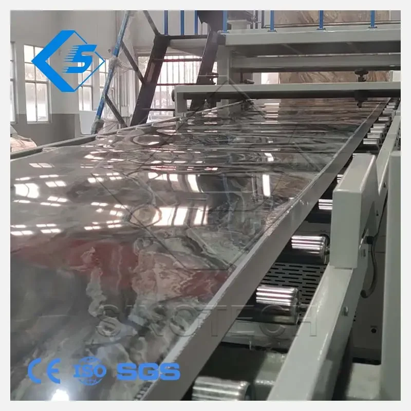 Yurefon Building materials production line Plastic Marble Board Extruder / PVC alternative marble sheet machine production line