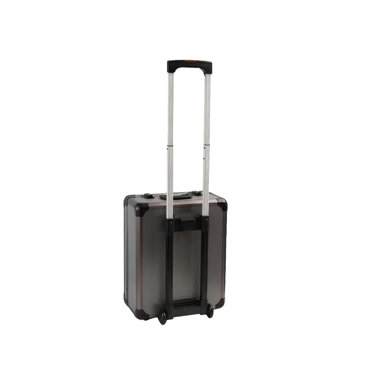 Portable OEM APC012 Aluminum luggage Tool trolley case   Aluminum watch box  With Wheels