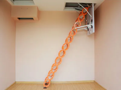 Electric Auto Up/Down Retractable Ladder Titanium Alloy Attic Telescopic Stairs