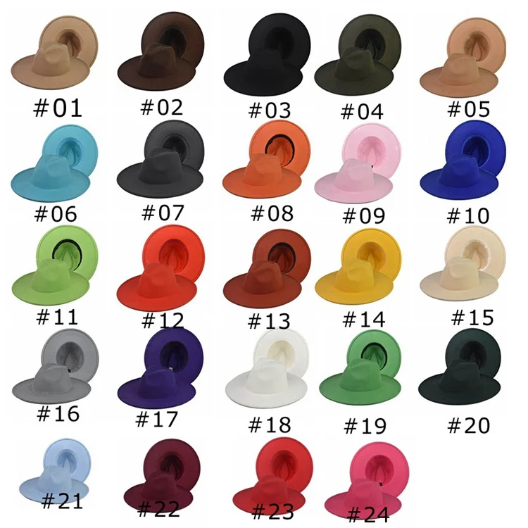 Модная плотная фетровая шляпа в британском стиле, белая Федора, шляпа с широкими полями, шляпа на заказ