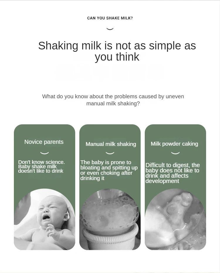 Детский подогреватель молока портативный Электрический смешанный блендер для сухого автоматический шейкер детской бутылки