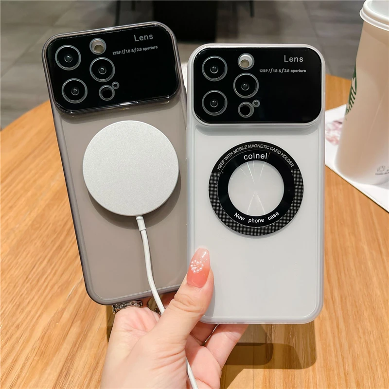 camera lens protector magnetic phone case for iphone 11 12 13,for iphone 14 pro max case clear not yellowing phone