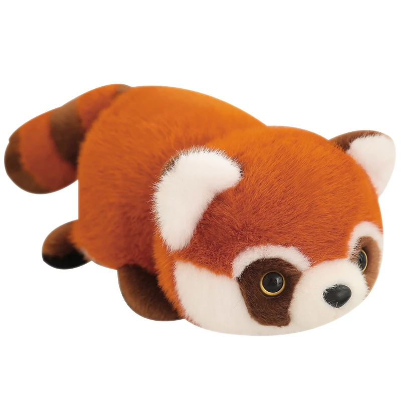 Custom teddy bear plush toy skin New design red 35/45cm racoon plush toys cute raccoon stuffed animal fat stuffed animals