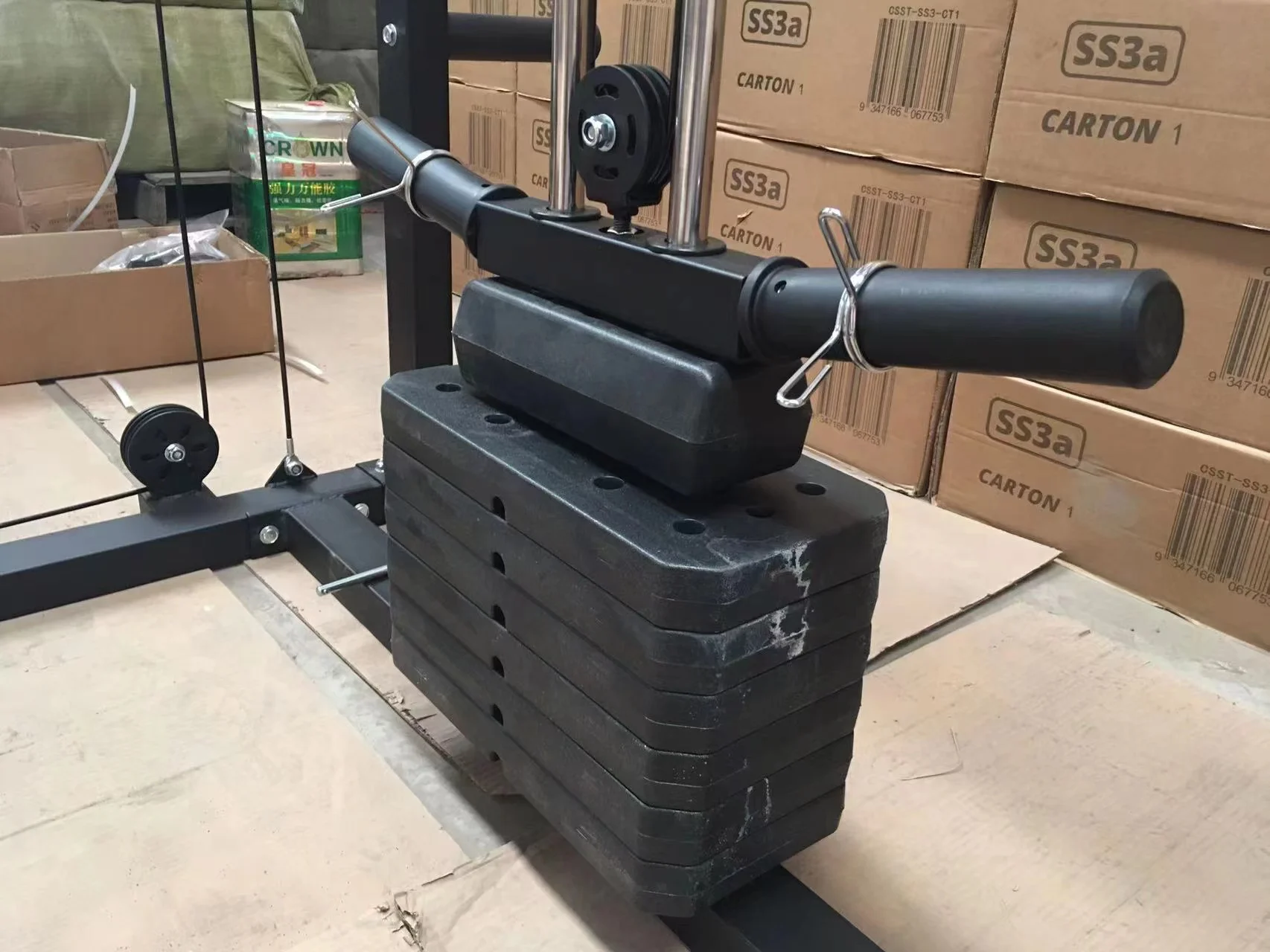 Wholesale Fitness Equipment Indoor Home  Adjustable Barbell Squat  Power Rack  For Strength Training