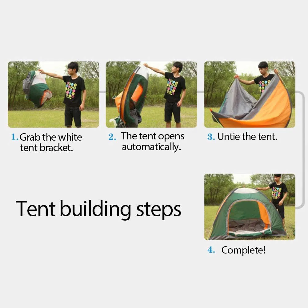 2 Person Instant Pop Up Lightweight Camping Tent, Outdoor Easy Set Up Automatic Family Travel Tent,Portable Backpacking