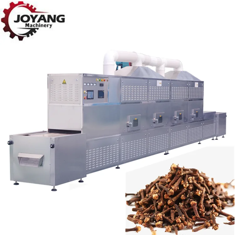 Tunnel Automatic Cloves Powder Microwave Dryer Sterilizer Spices Drying Sterilization Machine