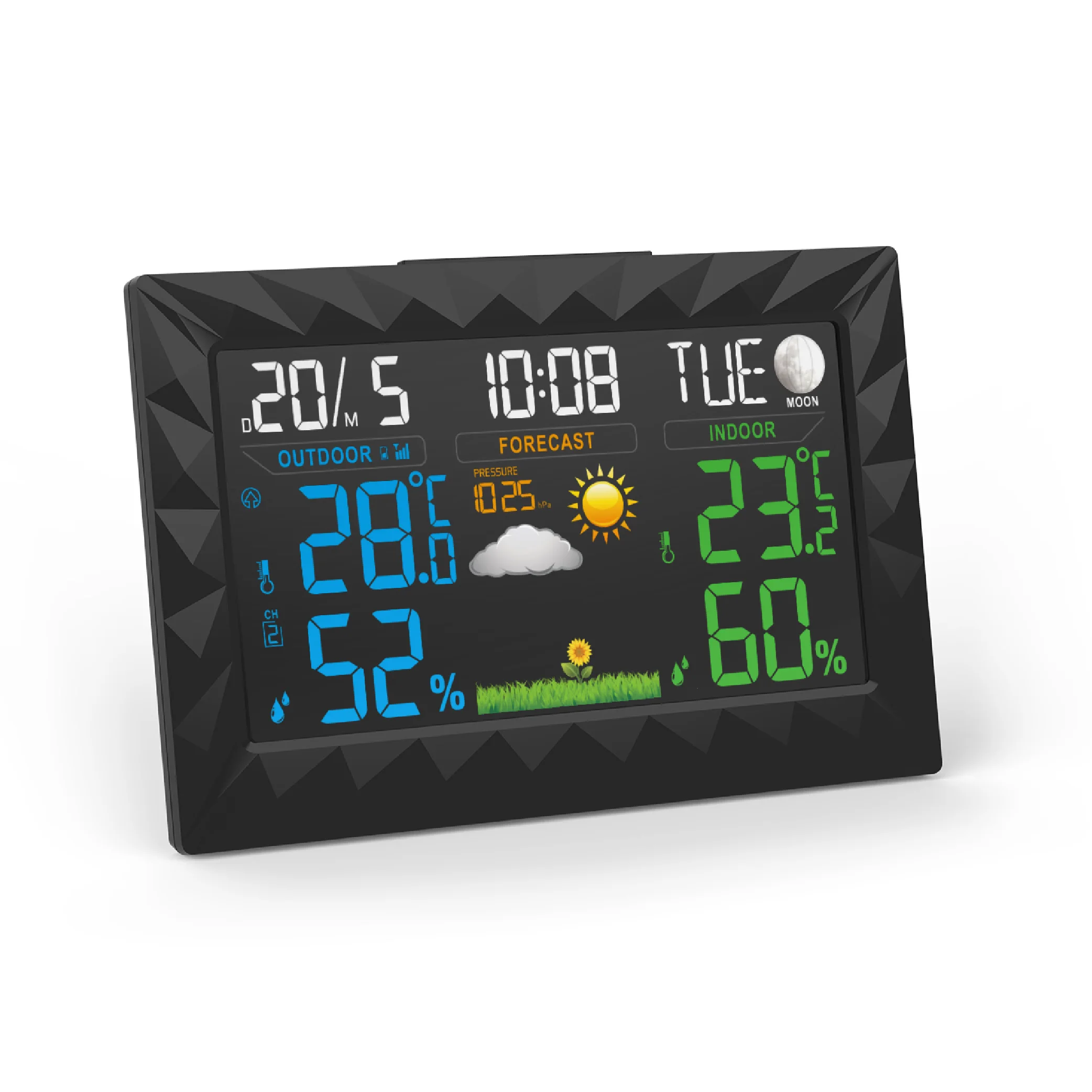 Электронные гаджеты EWETIME электронные часы ABS Метеостанция ROHS комфортная настенная метеостанция Европейская