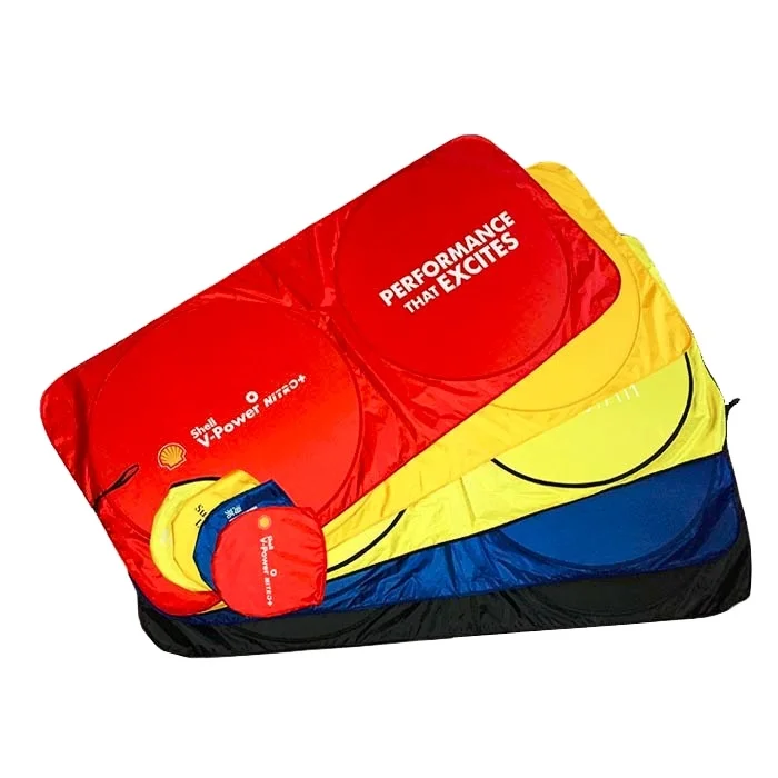 Best quality silver polyester car front sunshade  car parking windshield sunshade for car