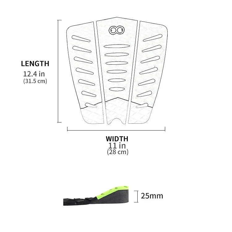 Woowave Customized EVA Foam Surfing Surfboard Traction Pad 3m Surfboard Deck Knee Pads