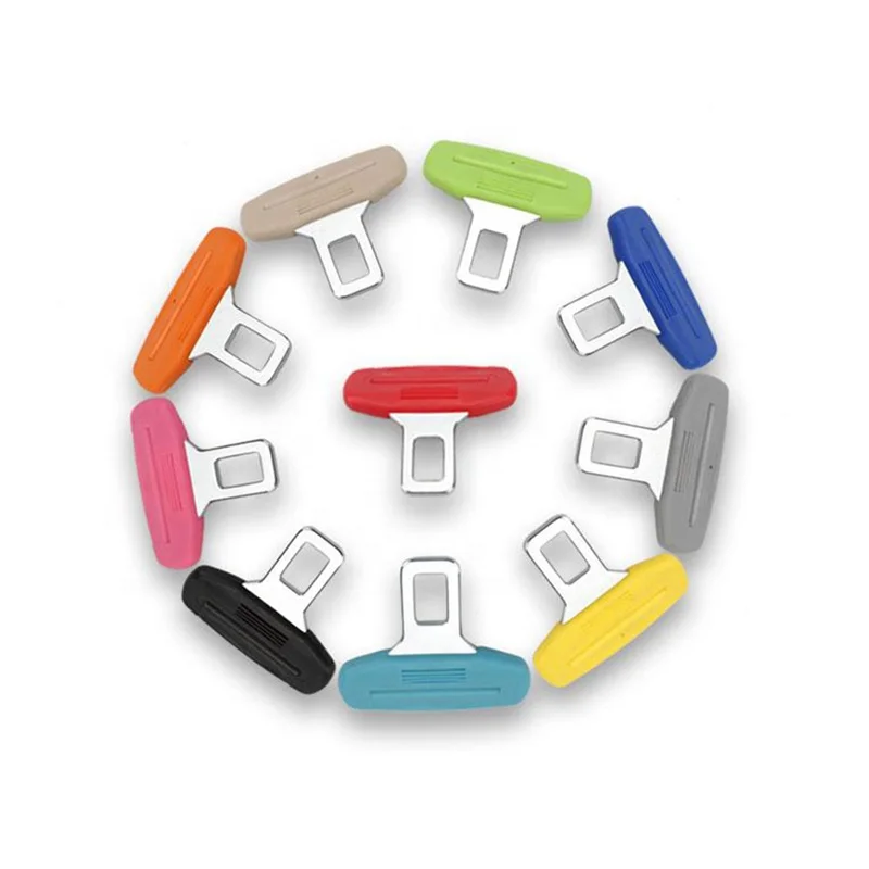 Safety Belt Buckles Real Carbon Fiber Car Seat Alarm Canceler Stopper Plug Buckle Seat belt Clip Car Safety Belt Extender