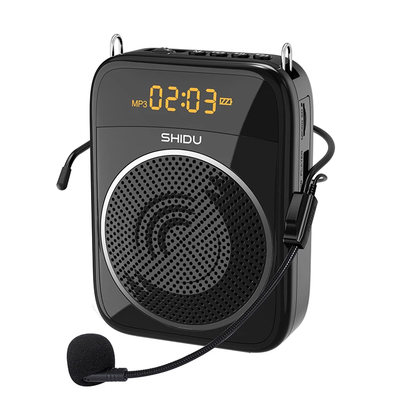 SHIDU S298 15W Output Power portable mini Personal Rechargeable Bluetooth PA Loudspeaker  Voice amplifier