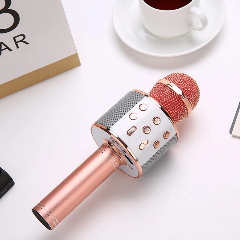 Record Function Mini Karoke, Magic Sound 3-In-1 Portable, Handheld Wireless Karaoke Mic Microphone/