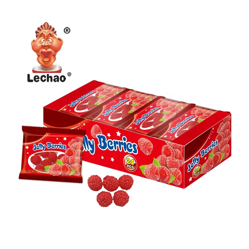 Halal Sweets Fruit Flavored Jelly Berry Shape Berries Candy Gummy Berry Candy Candies Wholesale