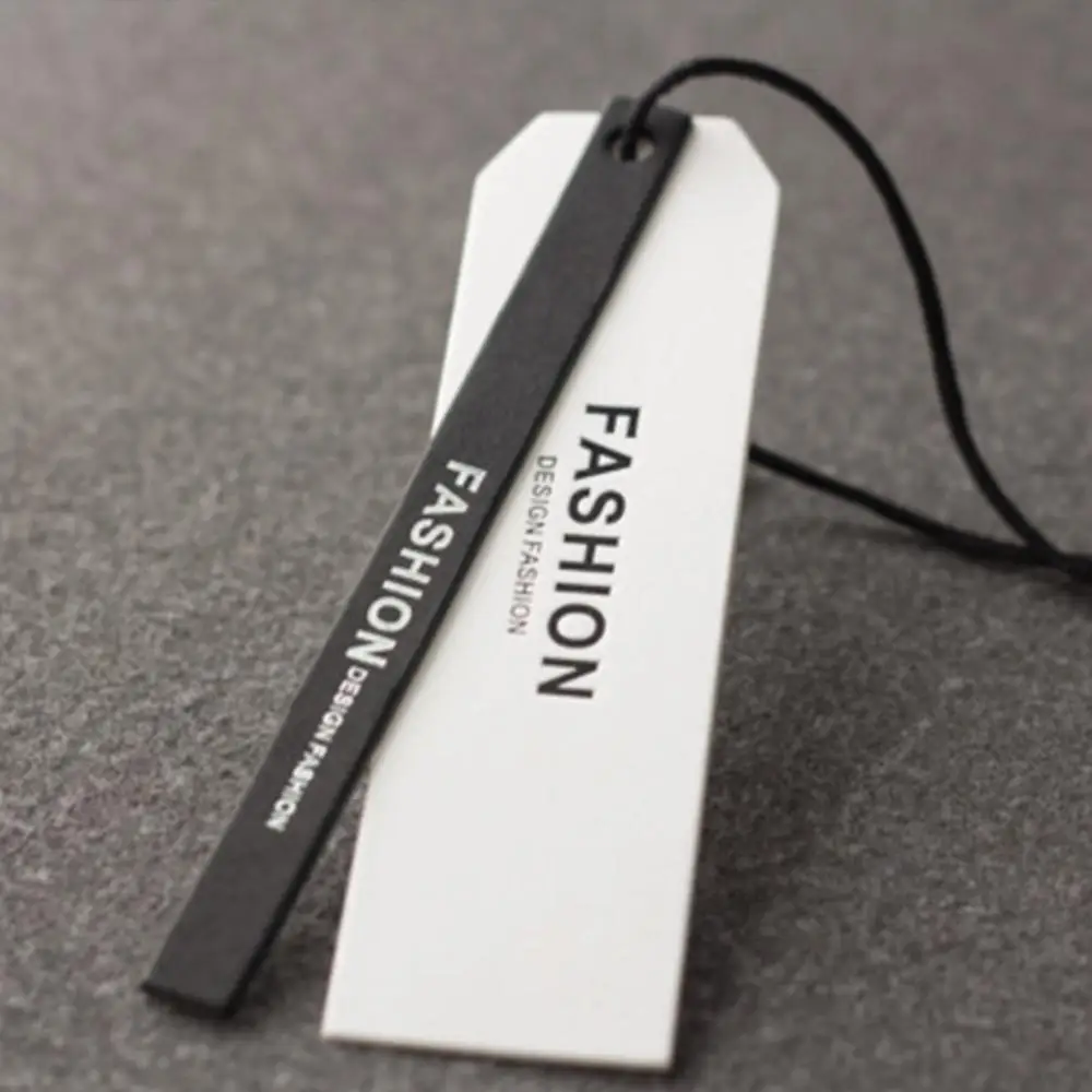 Роскошные бумажные персонализированные рельефные подвесные бирки для одежды с логотипом клиента устойчивый Индивидуальный размер индивидуальный цвет