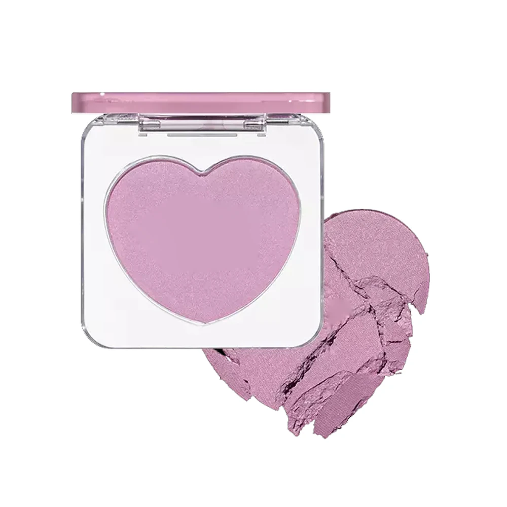 Private Label GMPC Long Lasting Waterproof Heart Shape Face Contouring Matte Monochrome Blush Palette