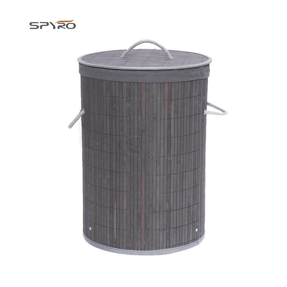 Cheap Custom Large Foldable Bamboo Laundry Hamper Clothes Toy Storage Box Laundry Basket