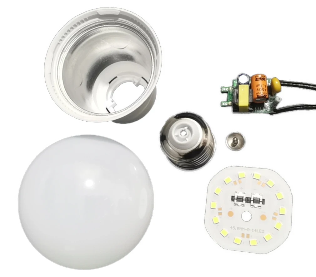 Factory price light led light raw materials skd parts plastic led bulb