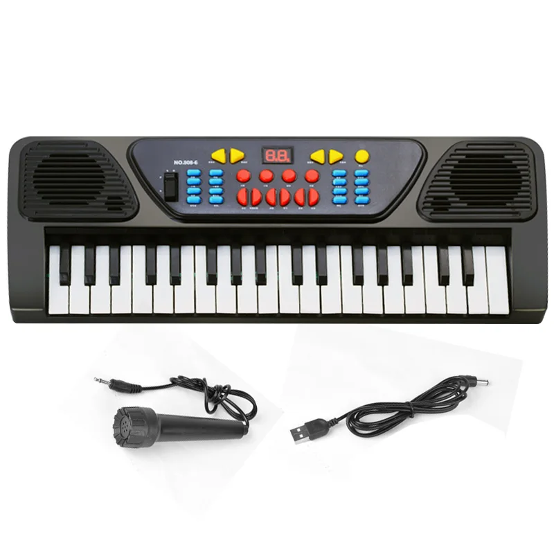 Children Study Education Electronic Keyboard Multifunctional Organ Piano Microphone USB Music Musical Instrument Toys Kids