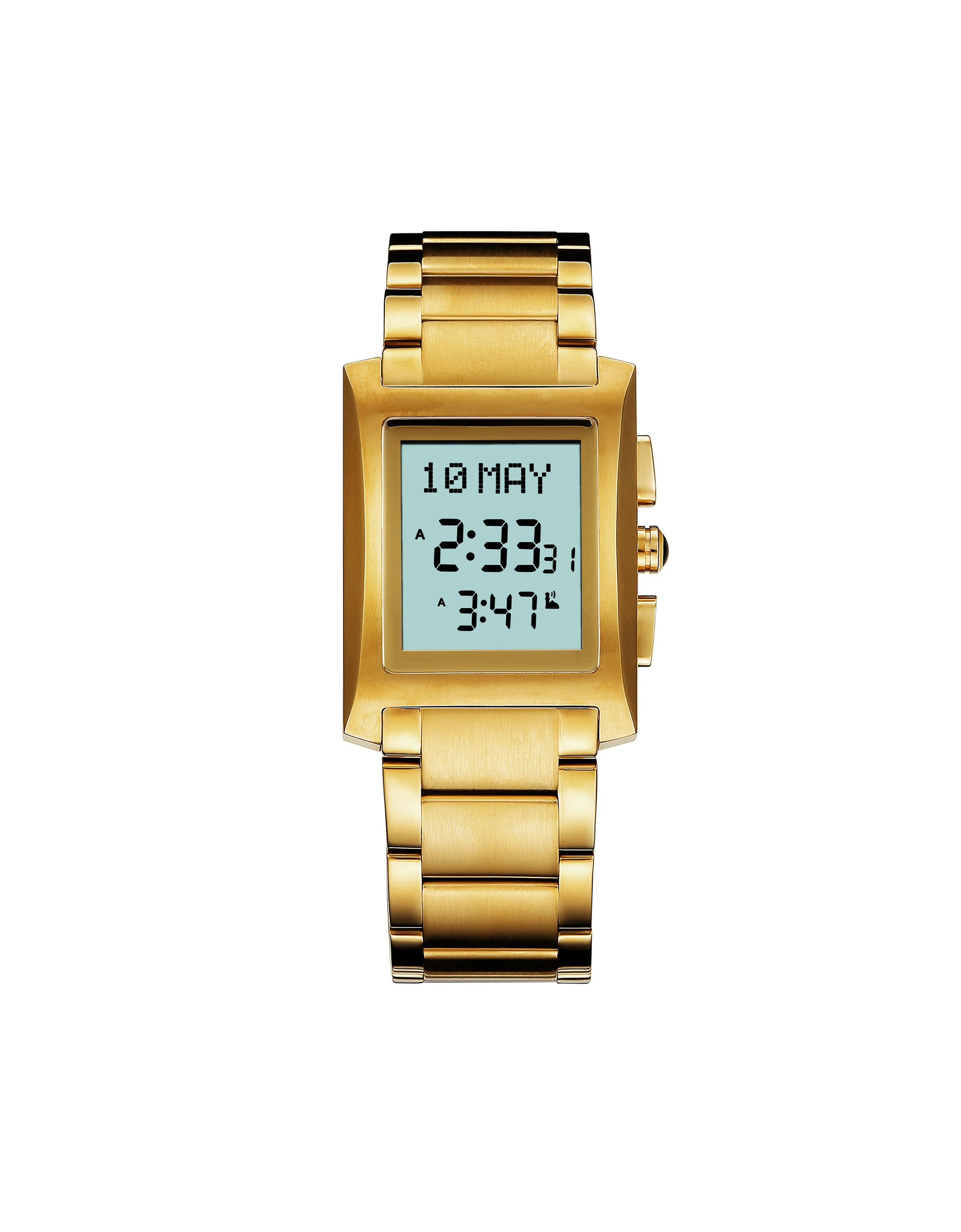 Factory sales alazan Fashion Qibla Compass function islamic Prayer Watch with Azan Time wrist watch for man