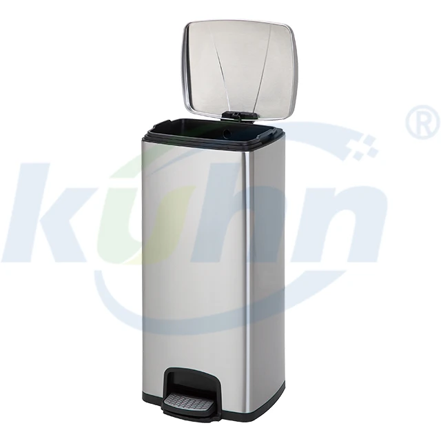 24L Rectangular 2 Compartments Sorting  Stainless Steel  Pedal Bin  Waste Recycle Commercial and domestic kitchens Garbage Bin
