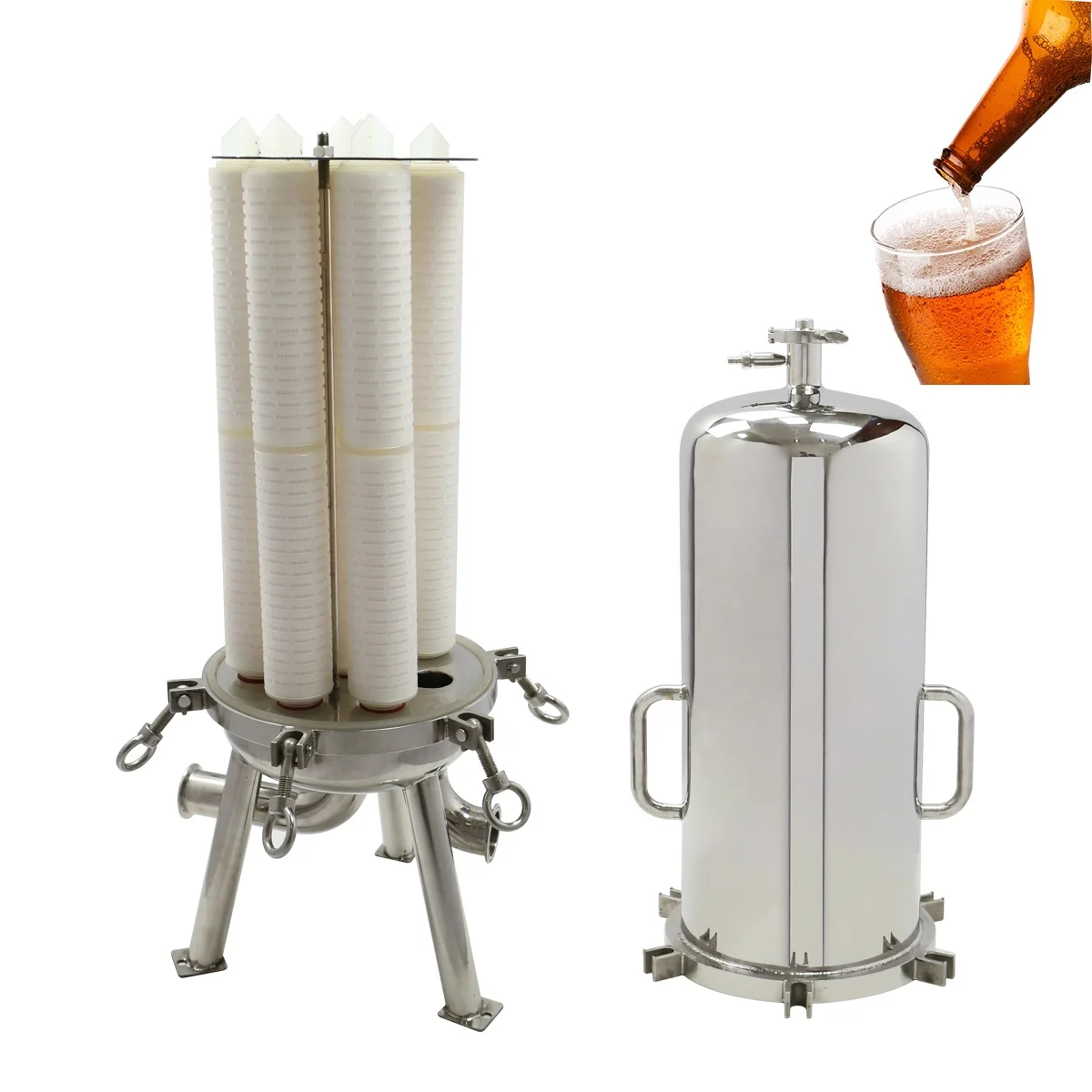 100% Integrity tested alcoholic drink as sweet corn rice winemaking grape wine rose filtration filter housing