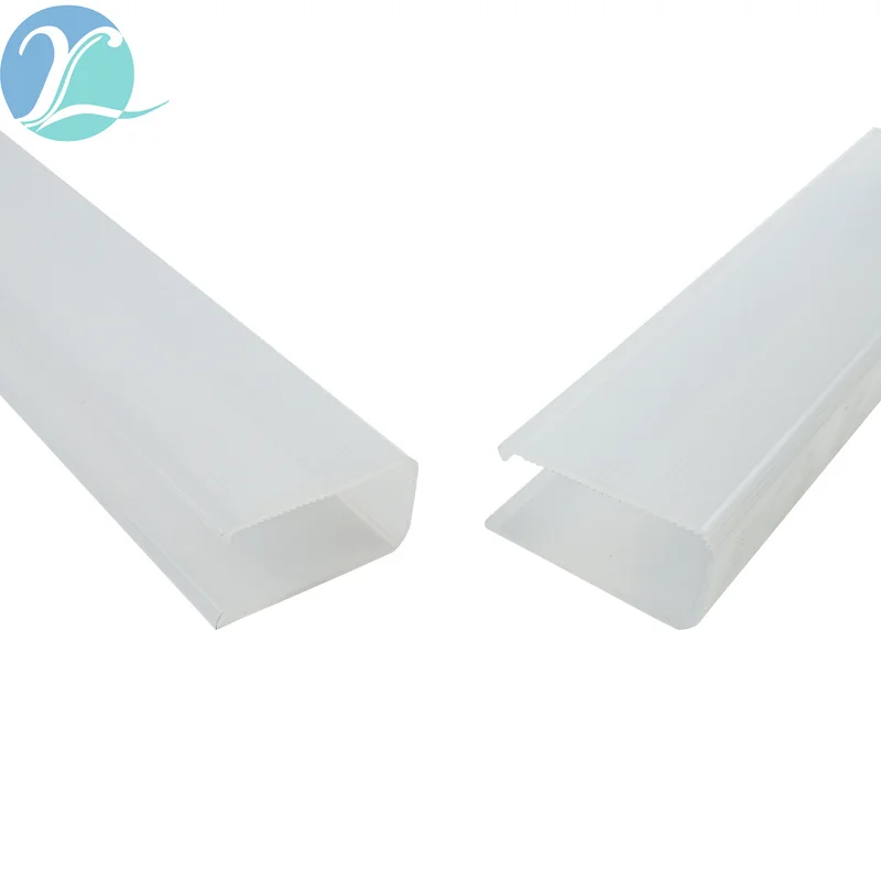 LED lampshade PVC lampshade cover U-shaped card slot extruded material LED lighting outdoor three proof lamp plastic shell