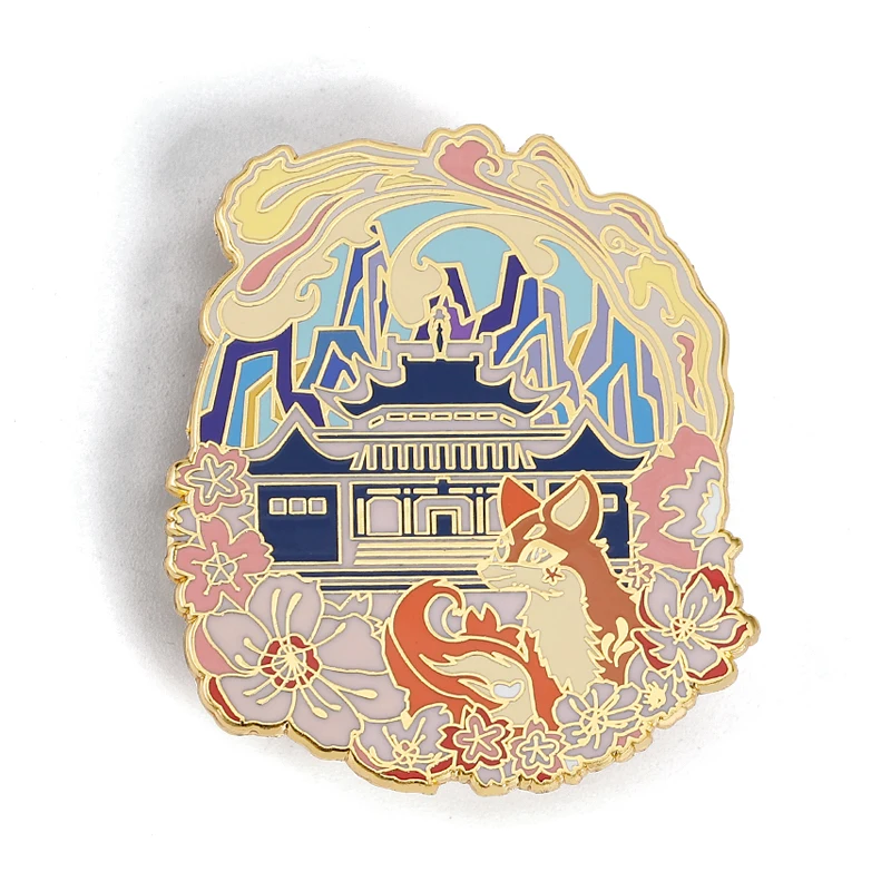 Factory Custom Hard Enamel Metal Badge Tourist Souvenir Gift Customized Scenic Pins