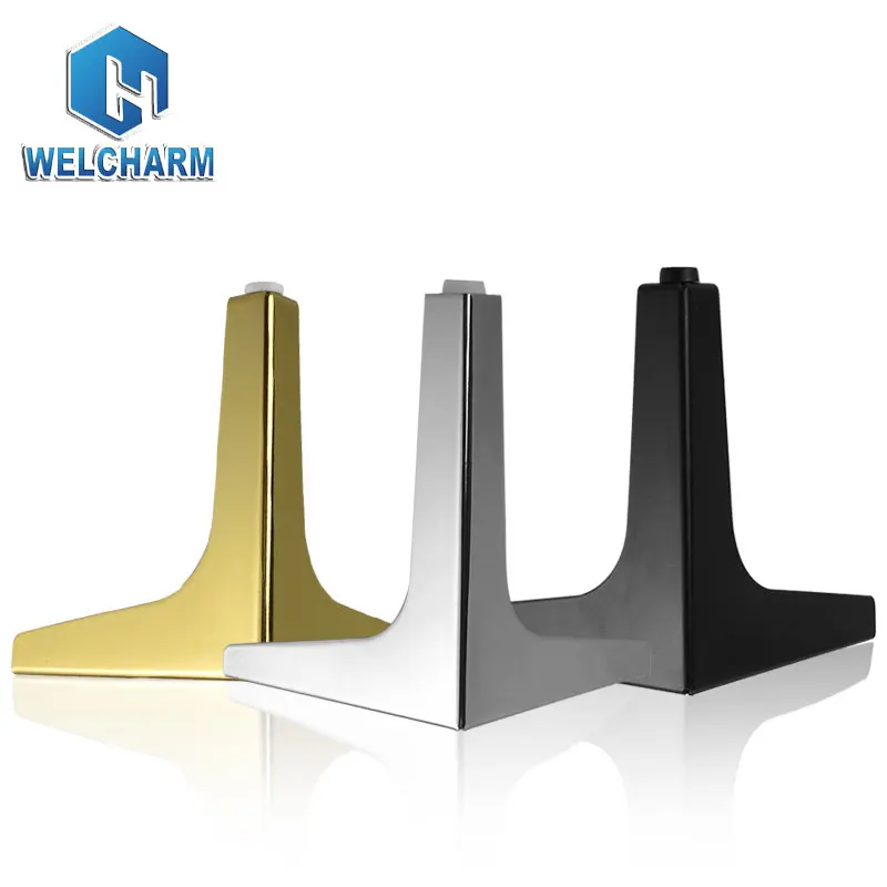 Furniture Hardware Accessories Coffee Table Triangle Furniture Legs Gold Black Metal Sofa Leg For Furniture