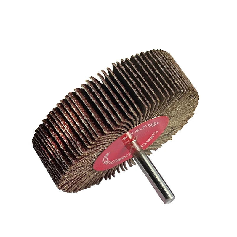 New Arrival Abrasive 80mm Flap Wheel With Shaft for Metal Mounted Flap Wheel for Polishing Rust Removing  Alumina Oxide