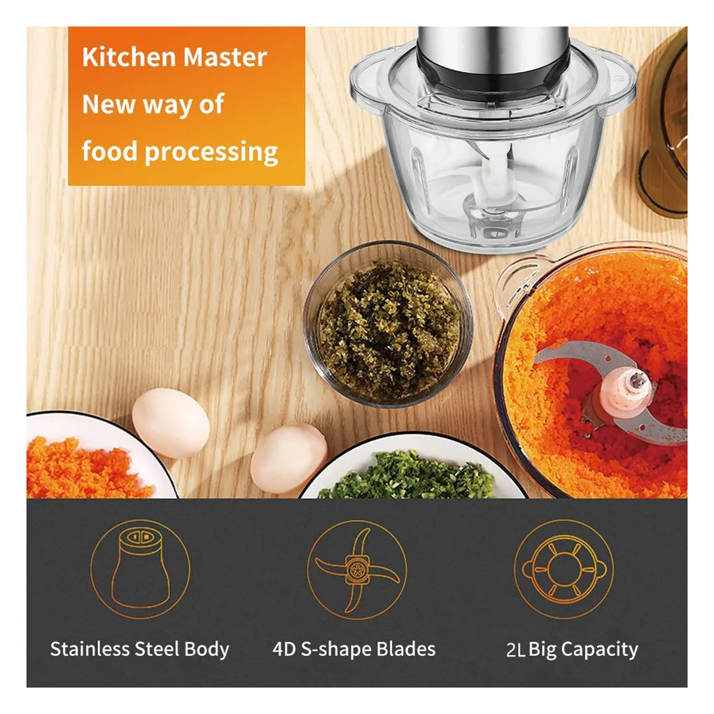 2L Universal Household Portable Glass Blender commercial food processor professional Meat Grinder